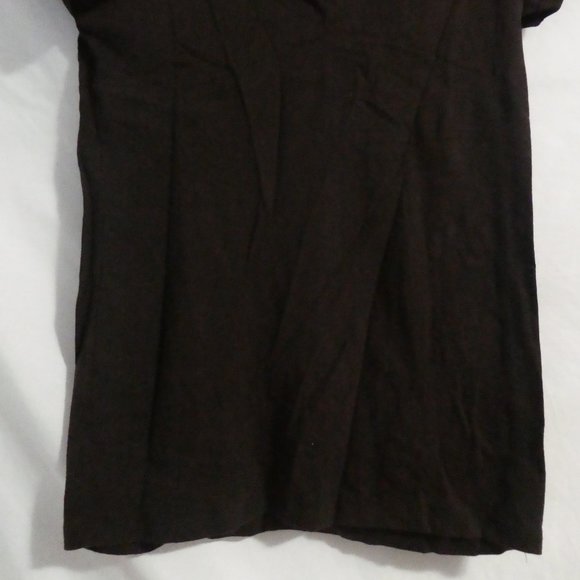 SEDUCTIONS | large | Chocolate Brown V-Neck Tee - Picture 5 of 10